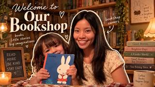 Welcome to our tiny little bookshop 📚☕ cozy mother & daughter asmr
