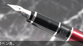 PILOT パイロット 万年筆 エラボー レッド 軟中字 (金属軸)