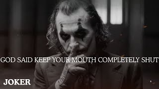 Chosen One, This Instruction Is Clear — Stay Silent; This Is Not the Time To Speak || Joker Motivati