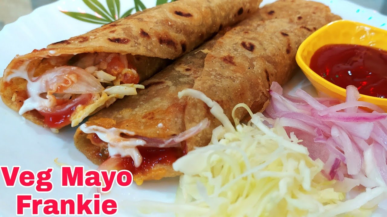 Leftover roti se banaye veg mayo frankie Frankie ki recipe street