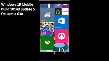 Windows 10 Mobile Update 5 Build 10149 on lumia 630