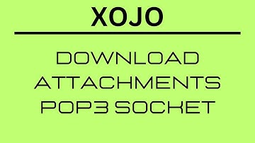 Xojo - Download email attachment with pop3securesocket