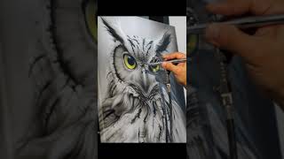 Great Horned Owl painting