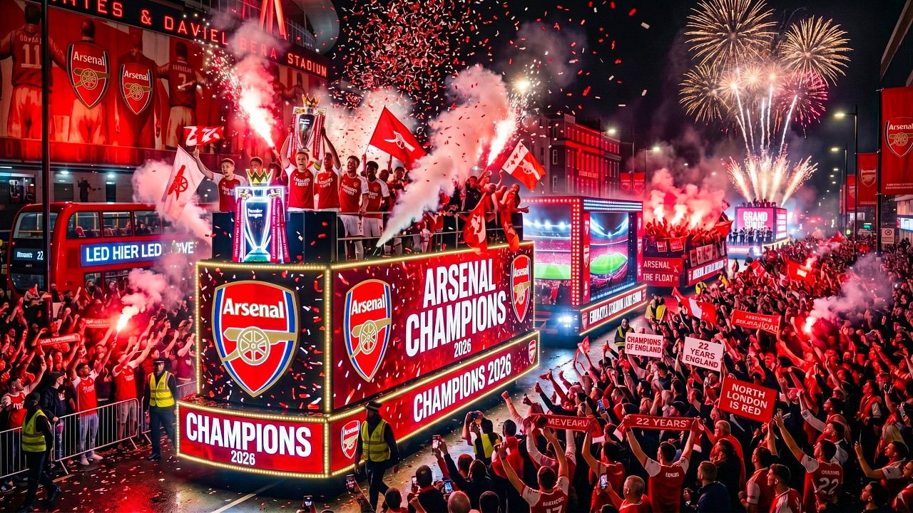 Arsenal Champions Parade London 🔴🏆 | London Celebrates Arsenal’s First Title in 22 Years 🎉🔥