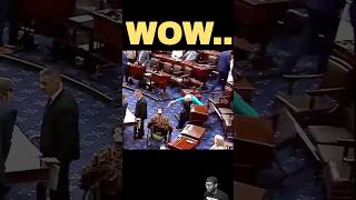 Senator Elizabeth Warren Falling During Session