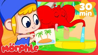 backyard beach party morphle fun cartoon videos kids animation