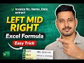 LEFT MID RIGHT Formula Excel Hindi | Text Extract Karna Seekho #excel #excelformula #exceltips 🔥🔥