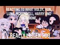 Reacting To What Voldy, Ron, Luna, McGonagll, Harry And Hermione Really Listen To /Read Pin Comment