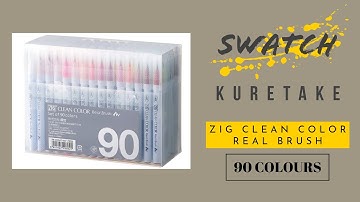 [SWATCH] Kuretake Zig Clean Color Real Brush - Set 90 colours