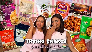 We tried Snacks from all over India🇮🇳😱
