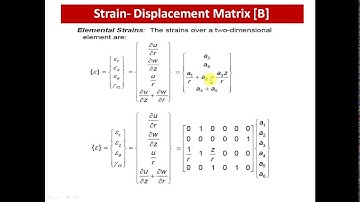 FEA U4 AXISYMMETRIC ELEMENTS  STIFFNESS MATRIX  PART 6                  A Thamarai Selvan, M.E.,