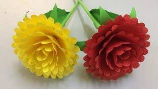 How to Make Beautiful Flower with Paper  Making Paper Flowers Step by Step  DIY Paper Flowers