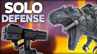 SOLO Defending my Lava Cave VS the Alpha Tribe... | ARK PvP