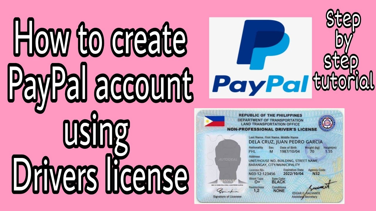 How to create PayPal account using drivers license | step by step Tutorial