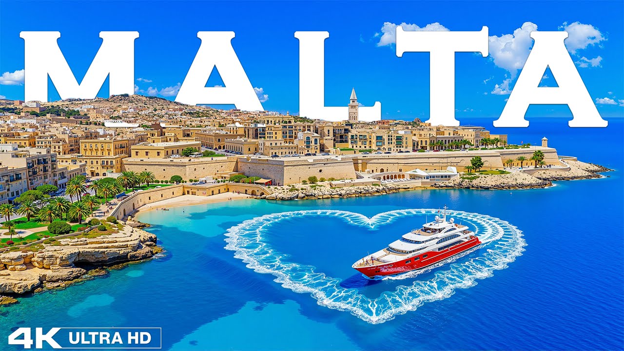 Malta 4K 🌊 Aerial Views of Crystal Waters & Coastal Beauty | Deep House Chill | Summer Mix 2026