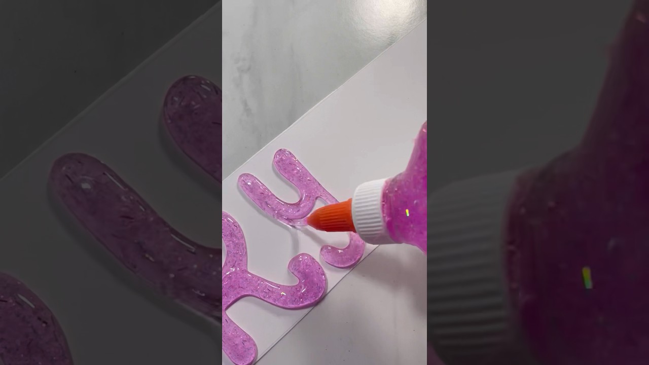 Transform Any Letter With One Glue Trick, #nameart, #name , #shorts