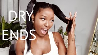 HOW TO IMPROVE DRY DAMAGED HAIR| Dry Ends?| April Sunny