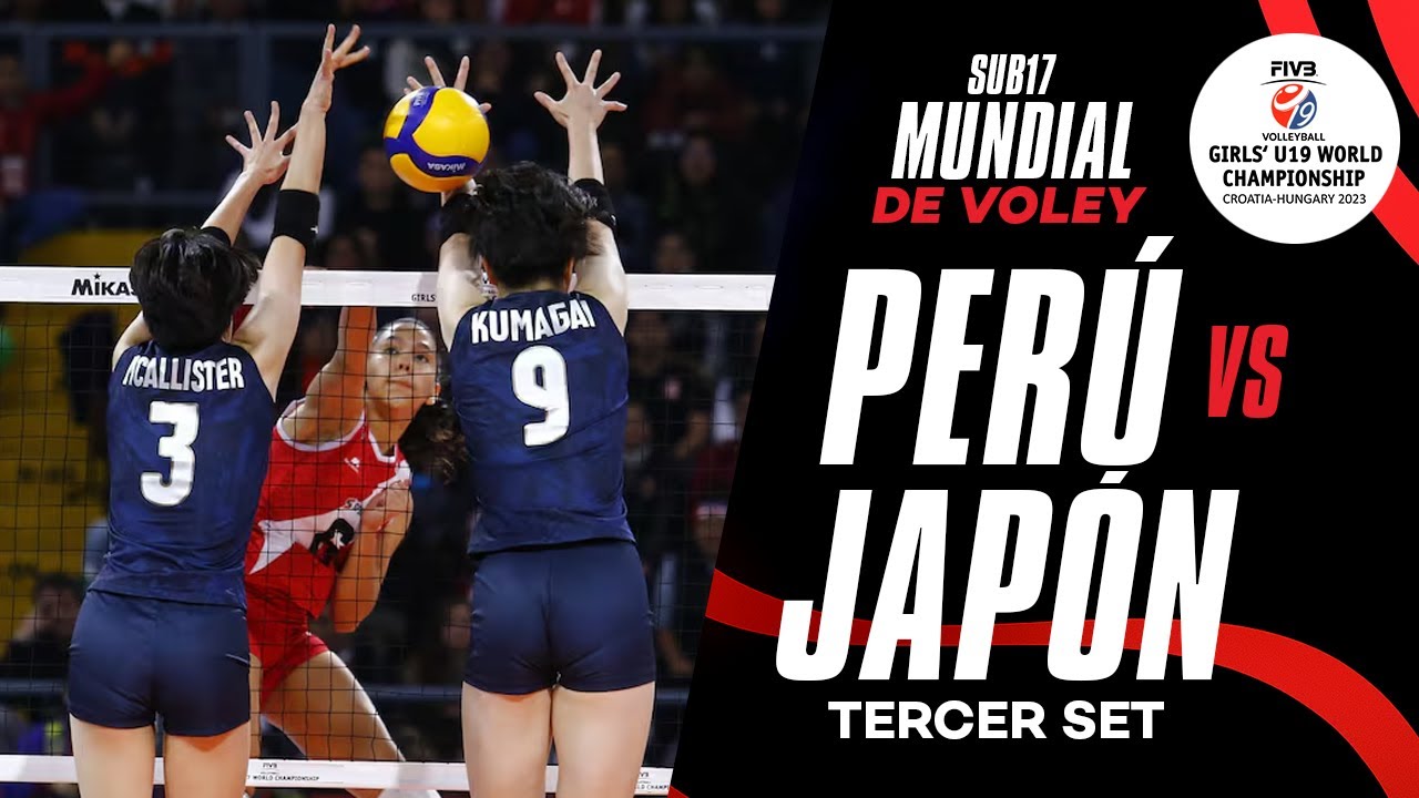 🇵🇪 Perú Sub-17 responde con garra en un TERCER SET vibrante ante Japón | Mundial de Vóley 2024 🇯🇵🔥