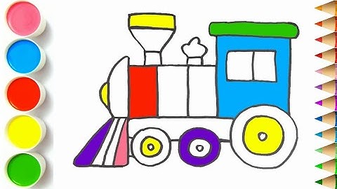 Draw a train James The Red Engine|Train Engine Drawing,painting and coloring forkids & Toddlers|kids