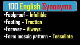 100 Synonyms For All Competitive Exams GRE Vocabulary SSC Exams Last 20 Years Synonyms