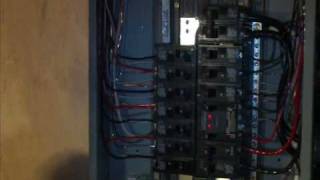 Loose circuit breaker connection.