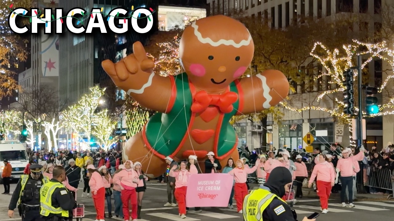 Chicago Christmas Lights Festival Parade ✨ The Magnificent Mile On Saturday | November 22, 2025 | 4K