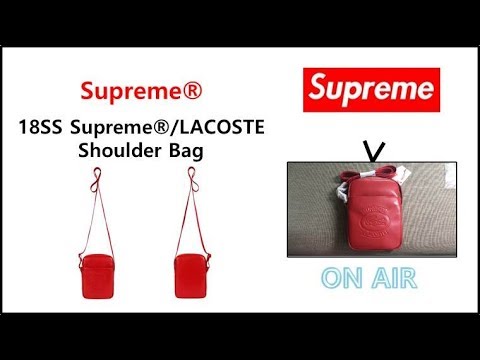18SS 라코스테 X 슈프림 숄더백 레드 리뷰 - 18SS Supreme®/LACOSTE Shoulder Bag True Reviews