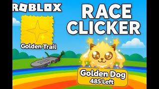 "NEW UPDATE! 🔥 Golden Dog & Trail in Race Clicker! 🏁🐶✨ | Roblox" screenshot 5
