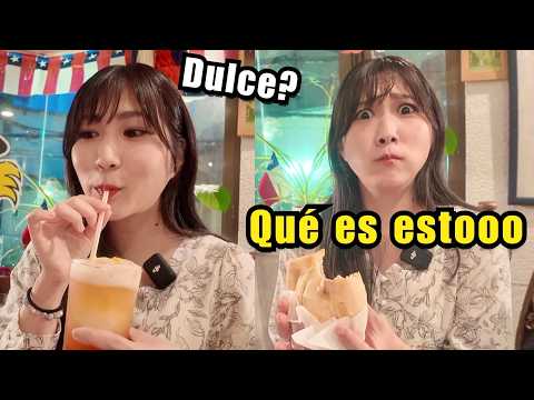 Japanese and Italian women try Chilean food for the first time in Kobe!
