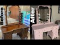 Vintage vanity makeover | pink vanity | DIY vanity