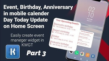 Event Birthday Anniversary Agenda  in mobile calender update on home screen KWGT KLWP Kustom part 3