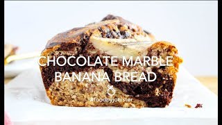 Chocolate Marble Banana Bread (vegan) | #foodbyjonister