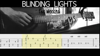 the weeknd - blinding lights (fingerstyle guitar tab) Resimi