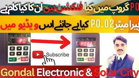 VFD parameter P0.02  full detail  Urdu and Hindi
