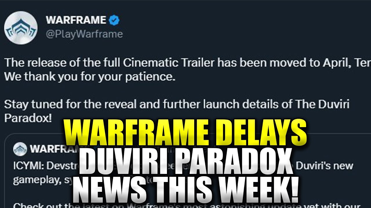 Warframe DElayed Duviri Paradox Trailer! Duviri Paradox Launch Info This Week?