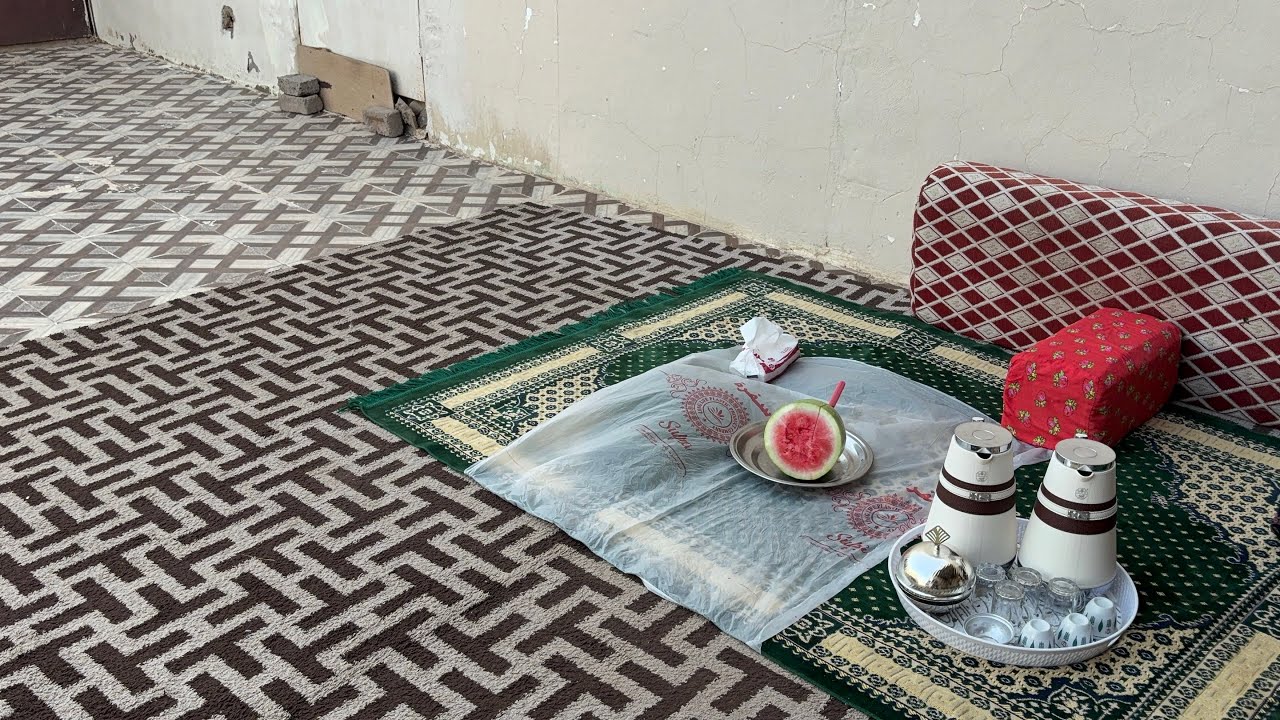 جلسة العصريه مع الوالده 😍🤍طريقة امي بكبسة الطيبين 😋