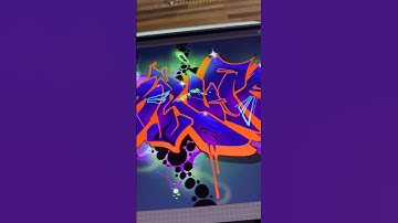 Digital graffiti sketch on iPad using Procreate.