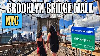 What is it Like Walking Across the Brooklyn Bridge | Brooklyn Bridge Walking Tour [4K, No Talking]