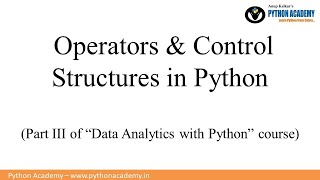 03 | DAP | Operator and Control Structures
