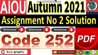 AIOU Code 252 Solved Assignment No.2 Autumn 2021 | Lab Techniques In Physics | ⏩Download