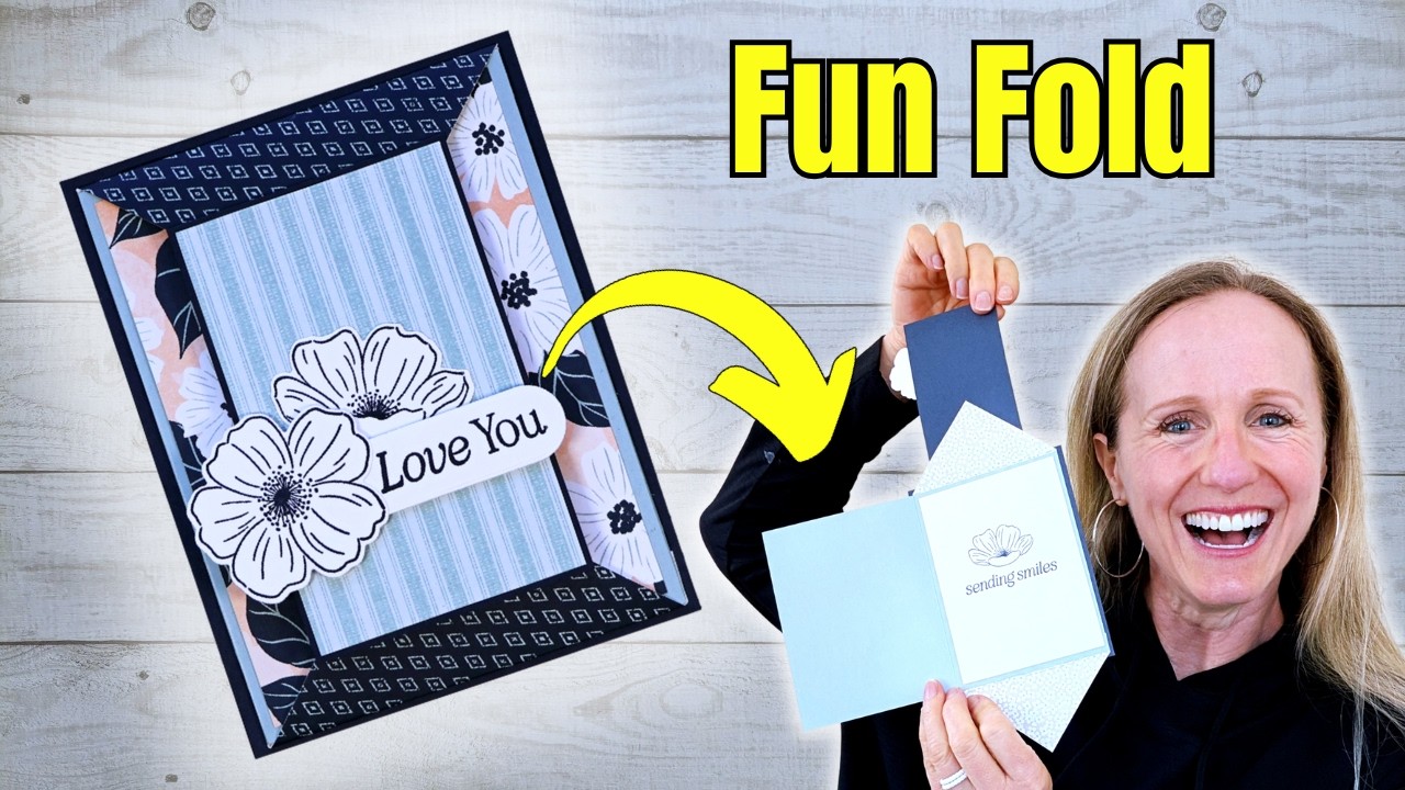 How to Make a Double Point Fun Fold Card | Easy Card Making Tutorial ...