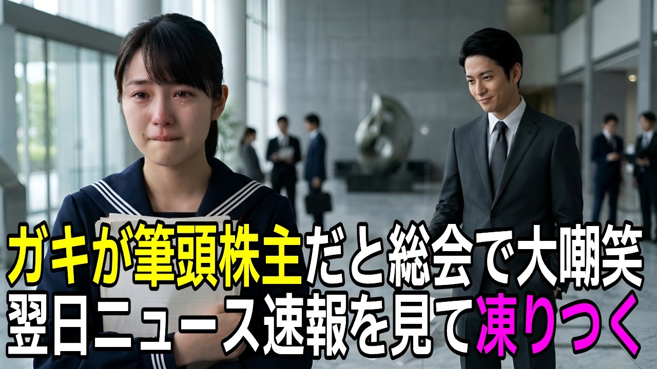 【スカッと】「ガキが筆頭株主？売れるなら売ってみろ！」と株主総会を追い出された娘。翌日、ニュースを見た役員が青ざめ...。【シニア】