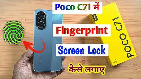 How To Display Fingerprint Lock In Poco C71 || poco c71 me fingerprint lock kaise lagaye
