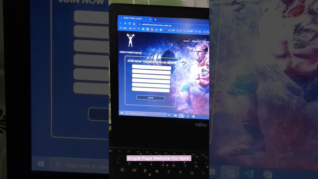 💪 Single page website for gym enrollment using html and css | static webpage 