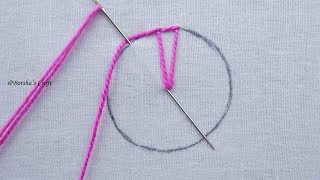 Simple Round Shape Hand Embroidery Tutorial, Latest Circle Embroidery Design