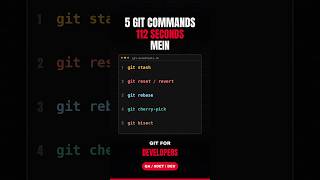 5 Git Commands 112 Second Mein — Stash, Rebase, Revert, Cherry-Pick, Bisect
