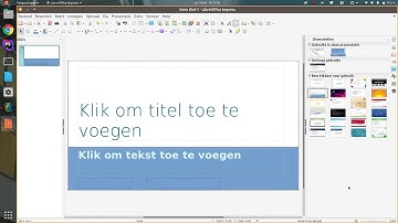1. Een presentatie maken met LibreOffice Impress: Een Sjabloon Kiezen