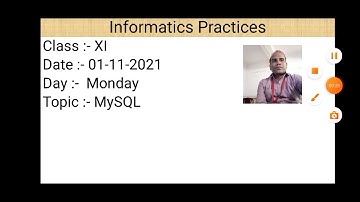Class XI Informatics Practices 1 11 2021 By Mr  Praveen Singh