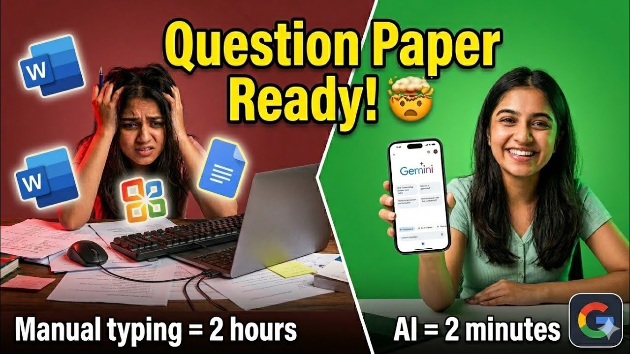 Create Question Paper in 2 Minutes on Mobile Using AI 🤯 | No Laptop ...