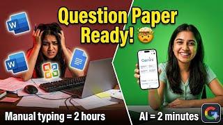 Create Question Paper in 2 Minutes on Mobile Using AI 🤯 | No Laptop Needed  | PDF format